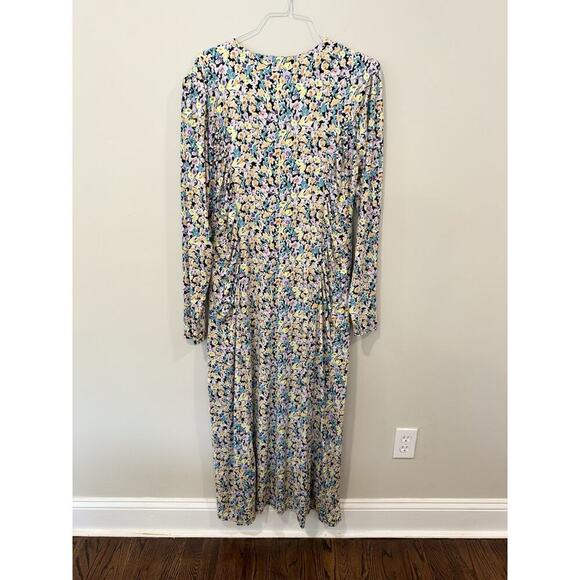 AFRM London Floral Print Long Sleeve Dress In Multi Color 3XL NWT Peep Hole 1982 - Picture 8 of 12